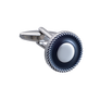 Ropesque Navy and Silver Cufflinks