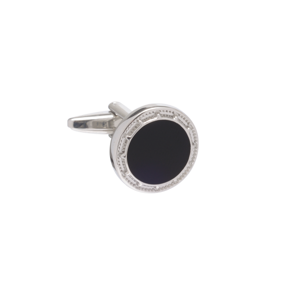 Bezel Black Cufflinks