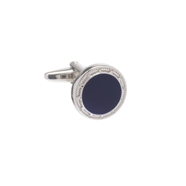 Bezel Navy Cufflinks