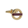 Roundel Gold and Burgundy Cufflinks