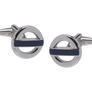 Roundel Metal and Navy Cufflinks