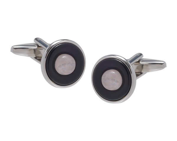 Saturn Sphere Rose Quartz Cufflinks