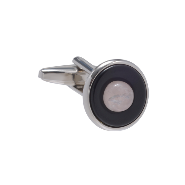Saturn Sphere Rose Quartz Cufflinks