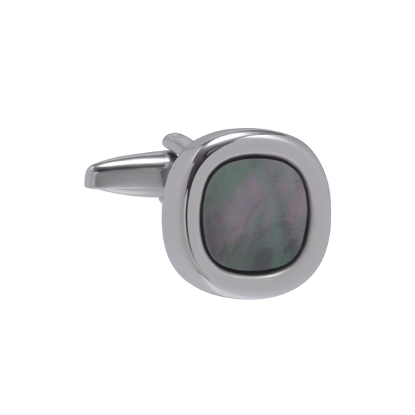 Squircle Smokey Mother of Pearl Cufflinks