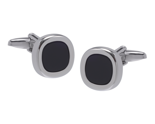 Squircle Onyx Cufflinks