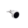 Barrelled Edge Onyx Cufflinks