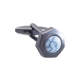 A Bolt Of Elegance Gunmetal & Howlite Hexagon Cufflinks