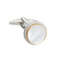 The Classic Mother Of Pearl Gold Edge Cufflinks