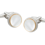The Classic Mother Of Pearl Gold Edge Cufflinks