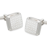 Diagonal Grid Square Cufflinks