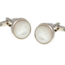 Round Mother Of Pearl Cufflinks