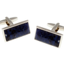 Oblong Blue Sodalite Stone Cufflinks