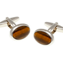 Oval Tiger Eye Stone Cufflinks