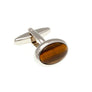 Oval Tiger Eye Stone Cufflinks