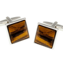 Square Tiger Eye Stone Cufflinks