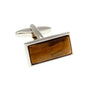 Oblong Tiger Eye Stone Cufflinks