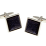 Square Blue Goldstone Cufflinks