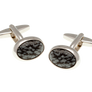 Oval Snowflake Stone Cufflinks