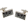 Oblong Snowflake Stone Cufflinks