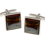 Square Tiger Iron Cufflinks