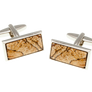Oblong Picture Jasper Stone Cufflinks