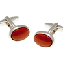 Oval Red Jasper Cufflinks