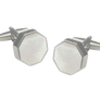 Octagonal Sunken Mother of Pearl Cufflinks