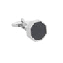 Octagonal Sunken Onyx Inlay Cufflinks