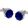 Octagonal Sunken Sodalite Cufflinks