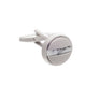 Slotted Screw Silver Plate Howlite Cufflinks