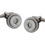Round in Circles' Gunmetal Cufflinks