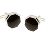 Octagonal 925 Sterling Silver Onyx Cufflinks