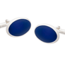 Timeless Classic Oval 925 Sterling Silver Lapis Lazuli Cufflinks