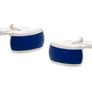 925 Sterling Silver Lapiz Lazuli Heart of Stone Cufflinks