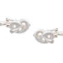 925 Sterling Silver Overhand Knot Cufflinks
