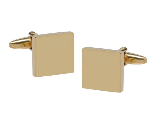 Personalised Gold Plate Stainless Steel Square Cufflinks
