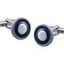Ropesque Navy and Silver Cufflinks