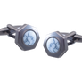 A Bolt Of Elegance Gunmetal & Howlite Hexagon Cufflinks