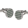 Green Houndstooth Cufflinks
