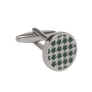 Green Houndstooth Cufflinks