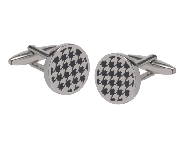Black Houndstooth Cufflinks