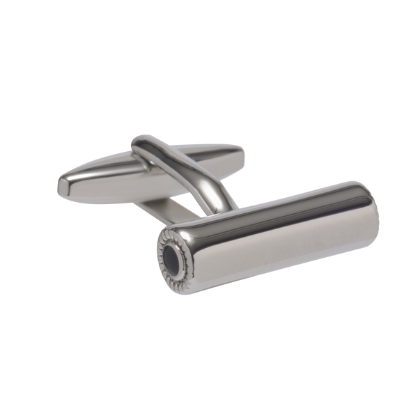 Black Fancy Ended Tube Cufflinks