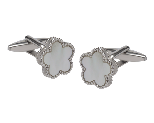 Pentamerous Flower Mother Of Pearl Cufflinks