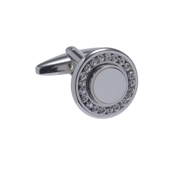 The Lumina MOP & Crystal Cufflinks