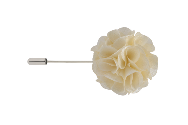 Fancy Satin Flower Stickpin & Cufflink Set