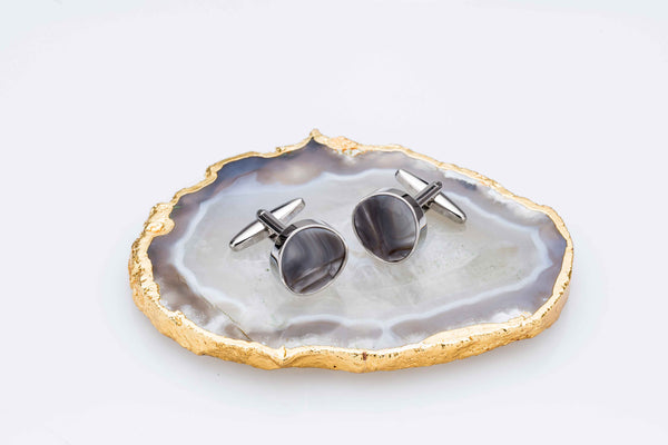 Solar Textures Grey Cufflinks