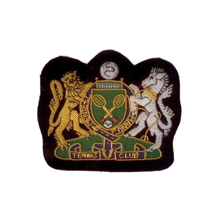 Hand Embroidered Heraldic Blazer Badge Crest With Gold & Silver Bullion Wire - BB018 (YY)