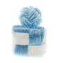 Chess Board Sky Blue & White Cuffknots Knot Cufflinks - by Elizabeth Parker England