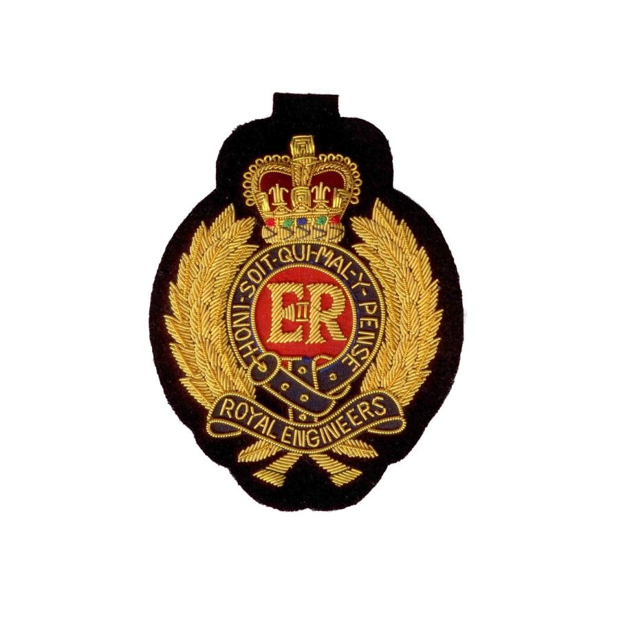 Hand Embroidered Blazer Badge Crest With Gold & Silver Bullion Wire by