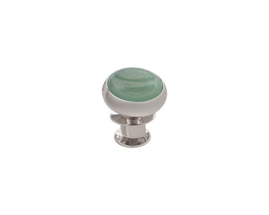 Signature Collection No4 Green Aventurine & Silver Lapel Pin